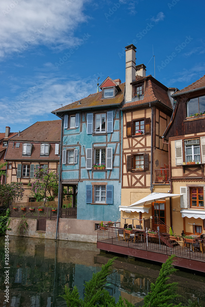 Little Venice quarter of Colmar in Alsace in France