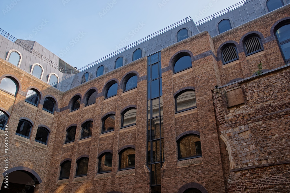 Modern Brick building at Bankside in London UK