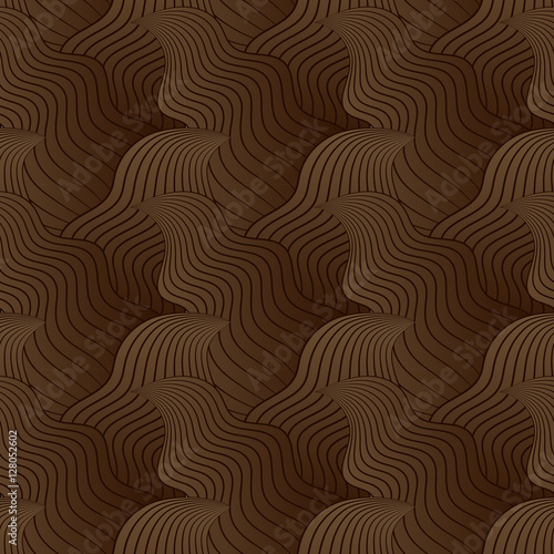 Color seamless abstract hand-drawn pattern, waves background