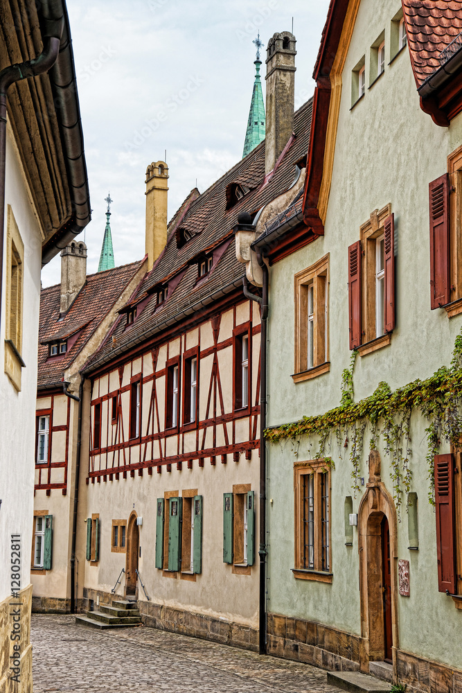 Obraz premium Old houses in Bamberg city center in Germany
