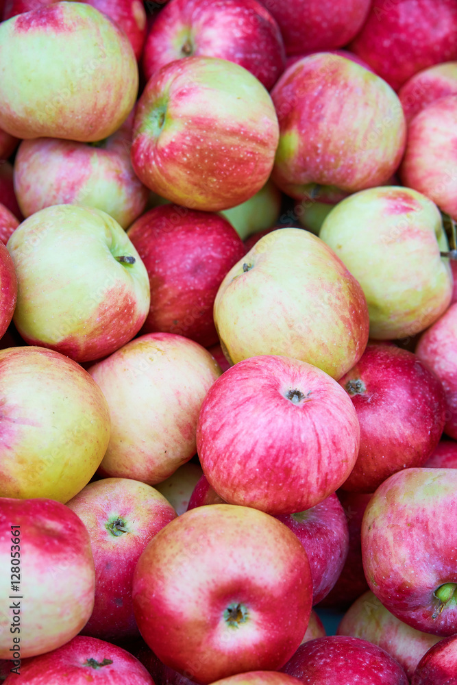 Red apples background Red apples background