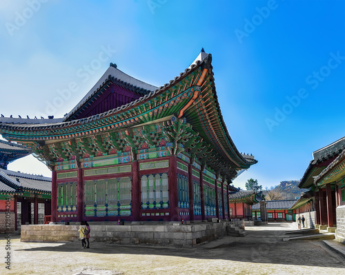 Sajeongjeon hall for meetings at Gyeongbokgung Palace in Seoul