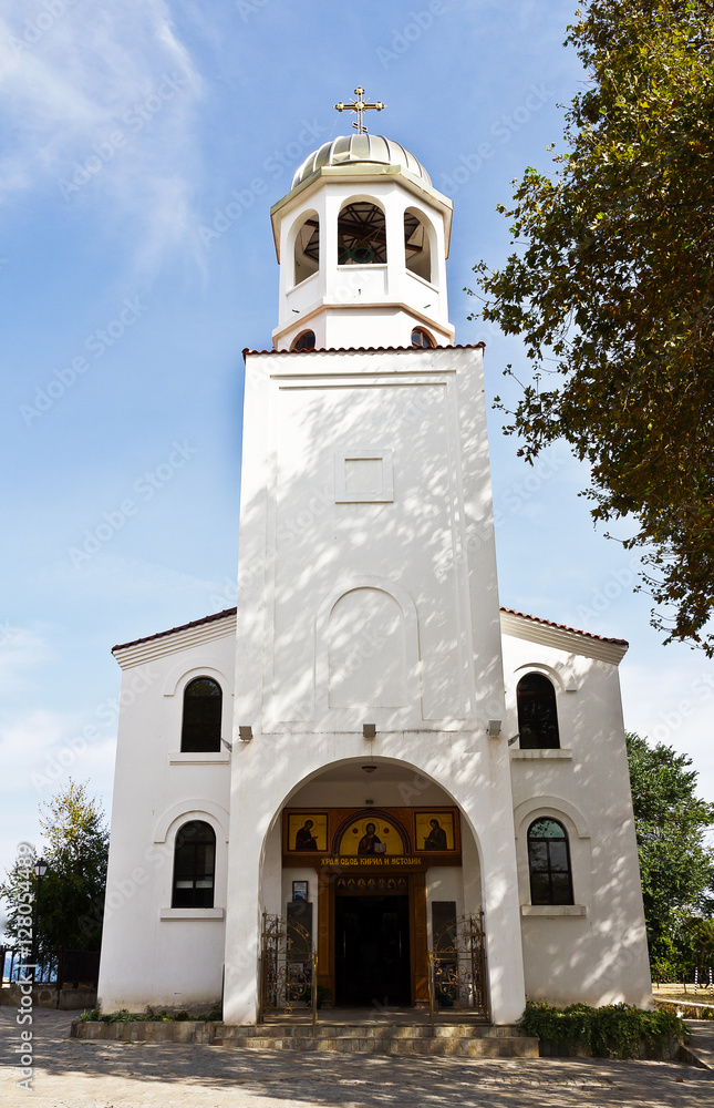 Church of Saints Cyril and Methodius Dome in town of Sozopol, Bulgaria.