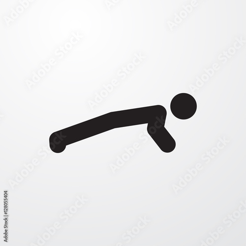 man doing exercises icon il...