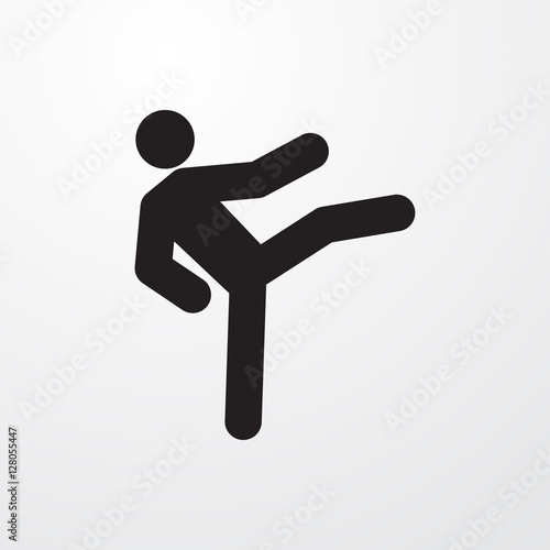 man doing exercises icon il...