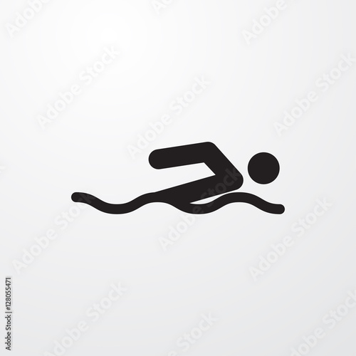 swimming man icon illustration