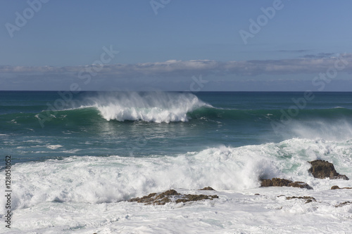 Waves rolling in at the Atlantic ocean.