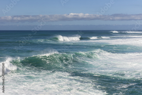 Waves rolling in at the Atlantic ocean.