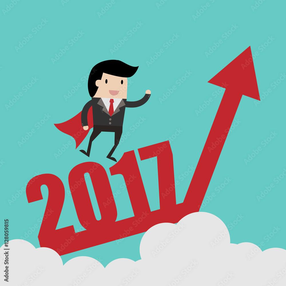 vector business finance. Successful Businessman concept 2017 ,cartoon . cartoon vector illustration for business design vector business finance. Successful Businessman concept 2017 ,cartoon . cartoon vector illustration for business design