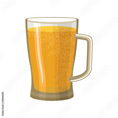 Beer Mug isolated. pot alcohol. Foam drink