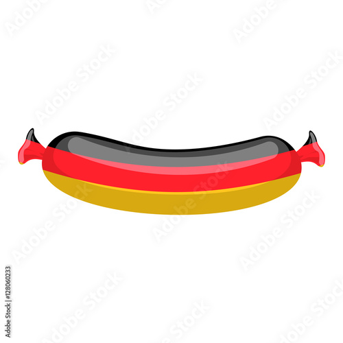 German sausage isolated. traditional Meat delicacy from Germany