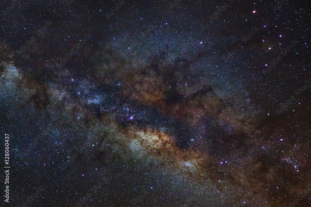 Close-up of Milky way galaxy with stars and space dust in the un Close-up of Milky way galaxy with stars and space dust in the un