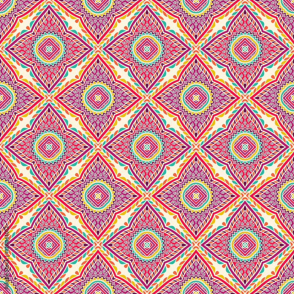 Ethnic floral seamless pattern Ethnic floral seamless pattern