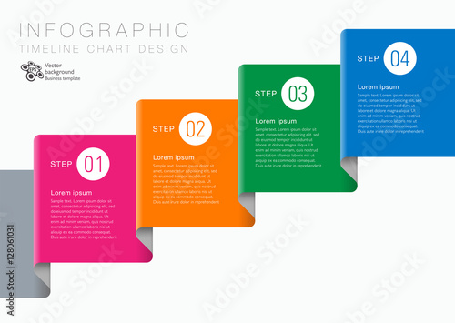 Infographic Vector Background 4-Step Process 