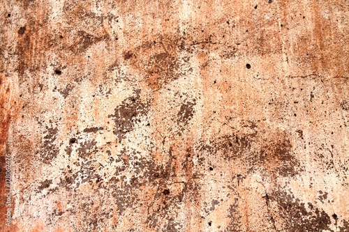 Orange painted ragged wall