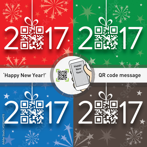 Happy New Year qr code message 2017