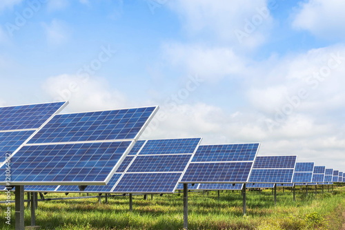 solar panels photovoltaics in solar farm energy from natural