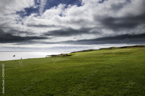Golf courses running along the sea, Ardglass, Northern Ireland
