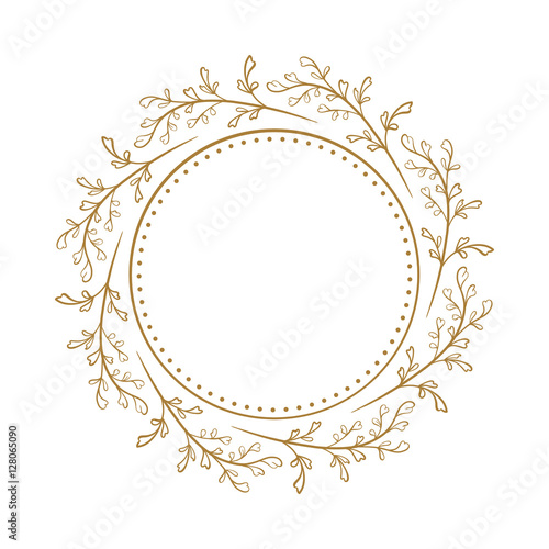 Vector floral vintage frame