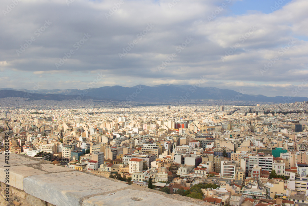 A panoramic view of Athens from the Acropolis