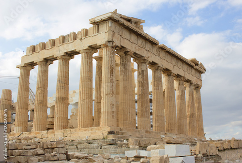 Antique temple called Parthenon on the Acropolis in Athens, Greece.