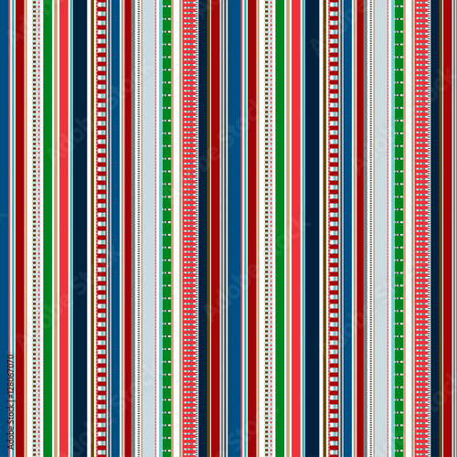 Stripes Seamless pattern; Christmas winter colors pattern.