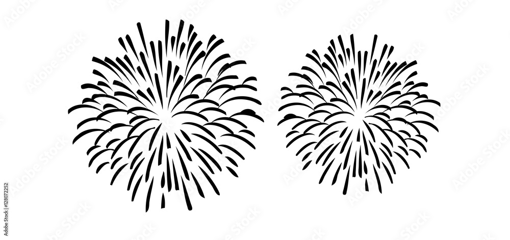 Obraz premium Silvester Feuerwerk Dekoration