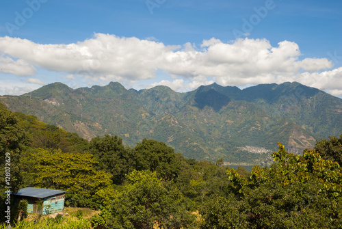 Landscape around lake Atitlan in Guatemala, central America.
