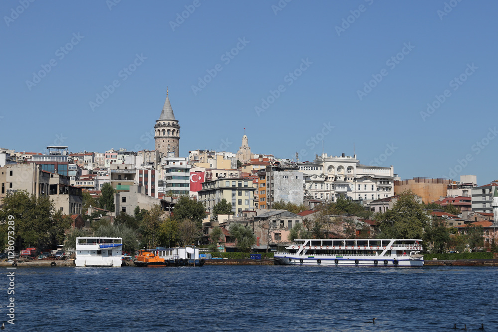 Karakoy and Galata Tower in Istanbul City