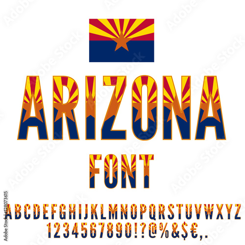 USA flag font