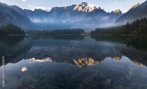 alpine lake in the Julian Alps