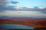 Dramatic Colorful Evening View of Lake Powell in Page Arizona