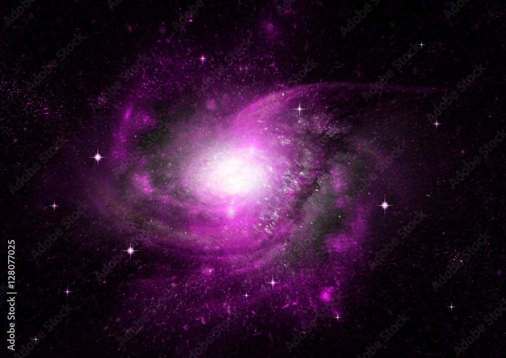 Stars, dust and gas nebula in a far galaxy Stars, dust and gas nebula in a far galaxy