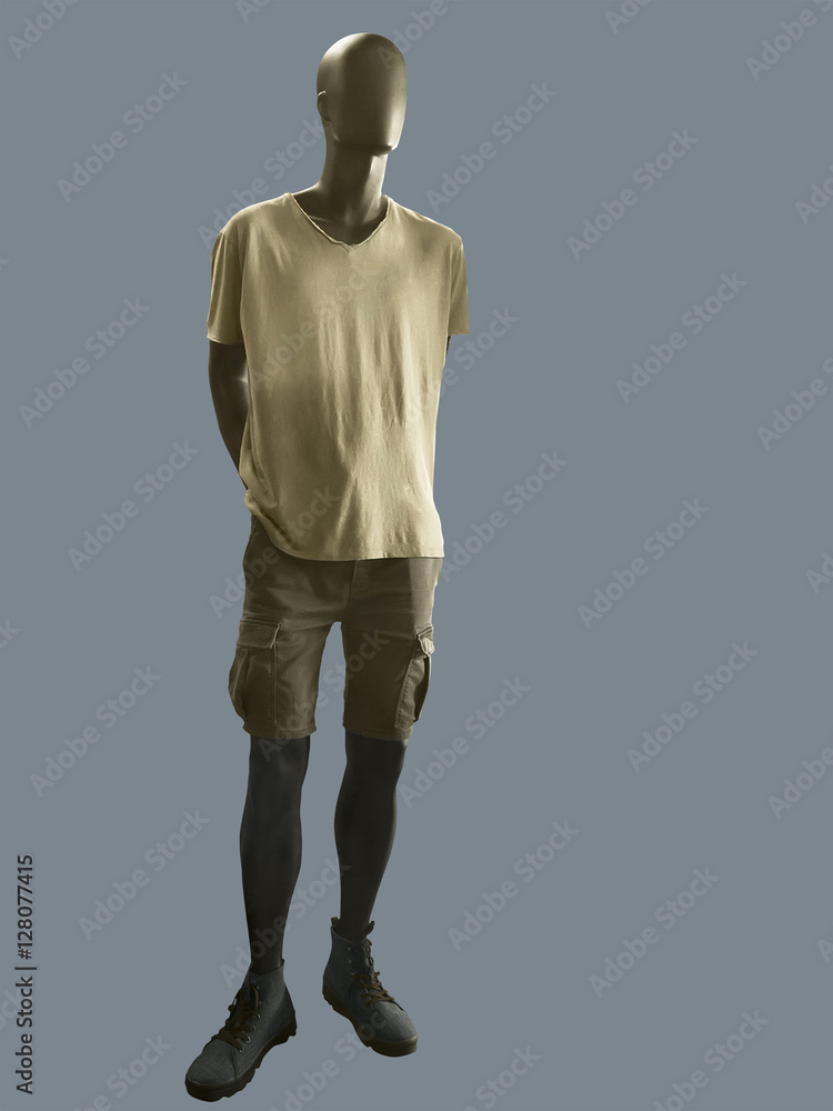 Male mannequin dressed in casual clothes