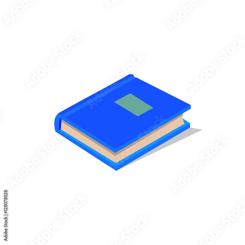 Isometric book icon vector illustration in flat design style isolated on white. University , library, knowledge , academy