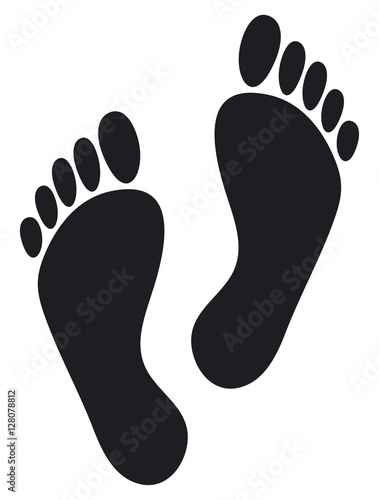two black man footprints