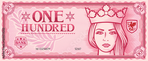one hundred abstract banknote