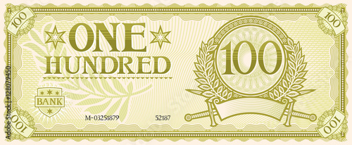 one hundred abstract banknote