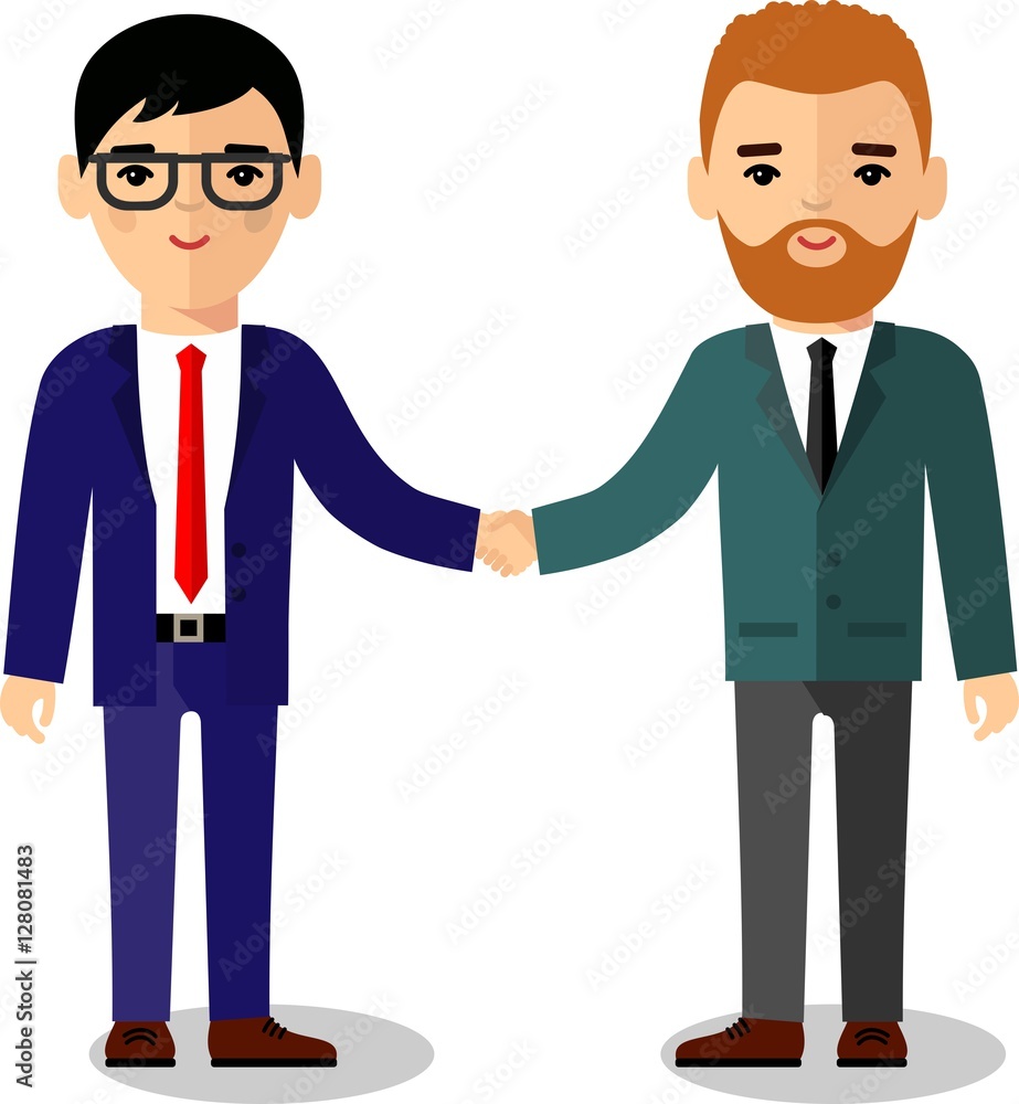 Сoncept of arabic and european business people with handshake.
Сoncept of arabic and european business people with handshake.