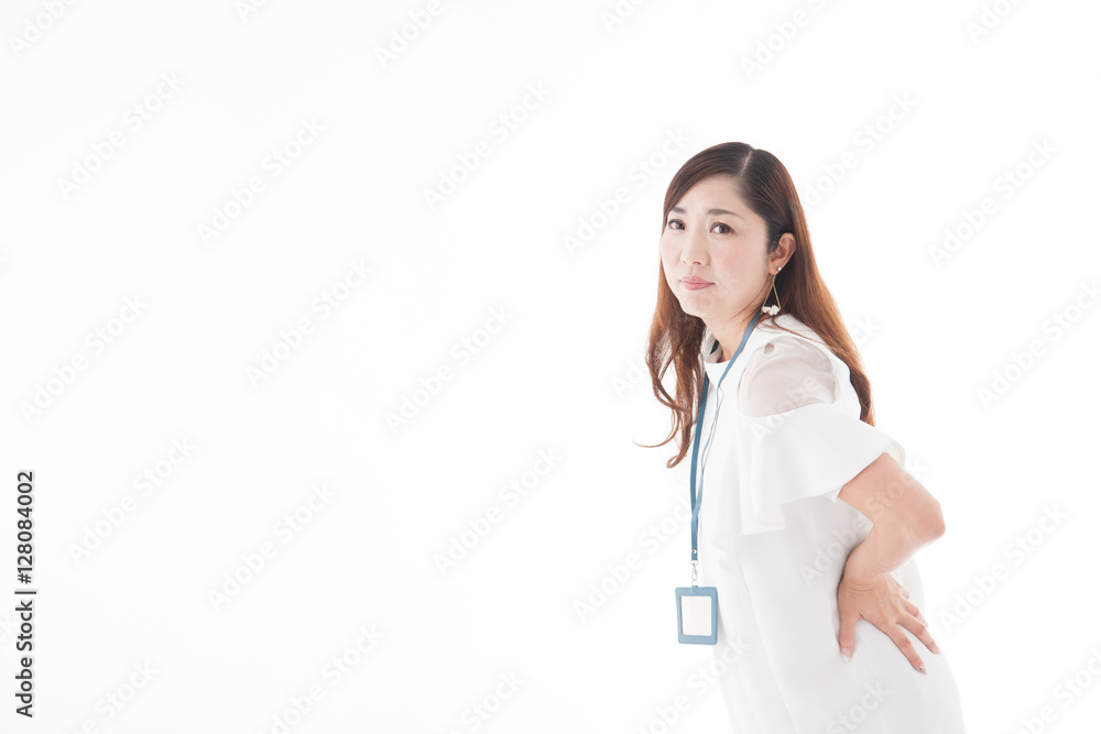 OLポートレート・ミドル女性白バック