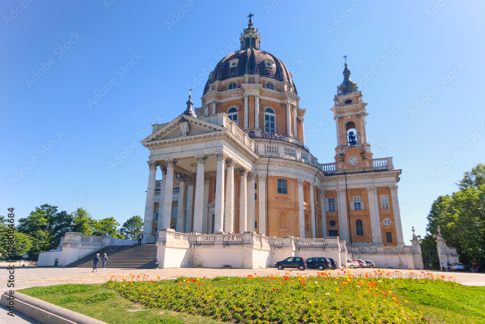 Basilica di Superga, a baroque church on Turin (Torino)  hills, Italy, Europe