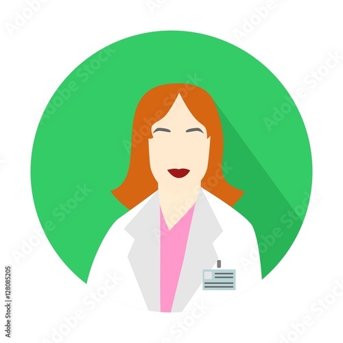 scientist woman icon