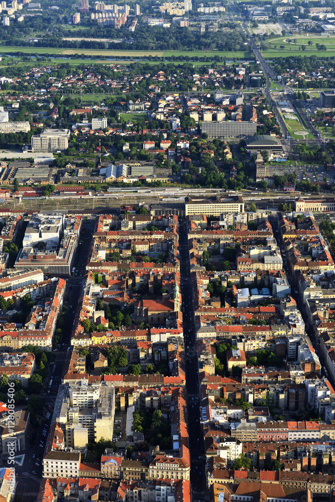Fototapeta premium Zagreb from air