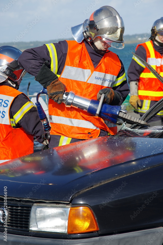 Fototapeta premium pompiers