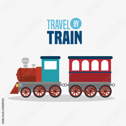 travel by train concept icon vector illustration design