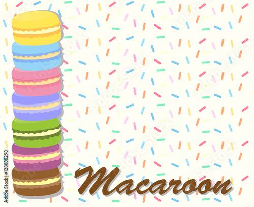 Paper template with macaroon cookies