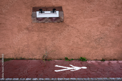 Pavement signs in the Alsace region of France photo