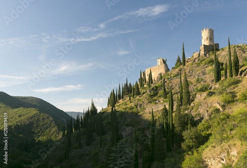 Medieval ruins of Lastours castle, Languedoc-Roussillon, France