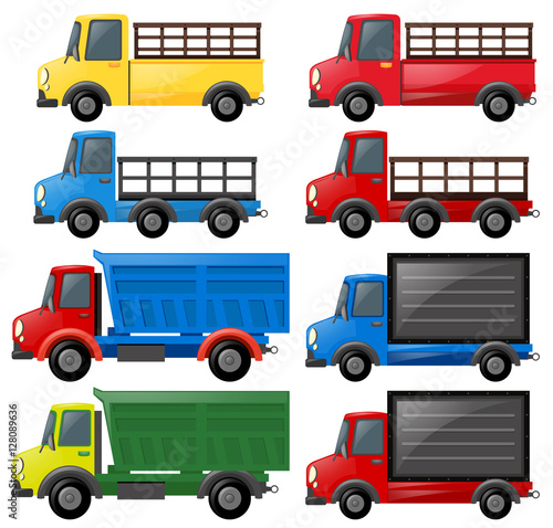 Different kinds of trucks