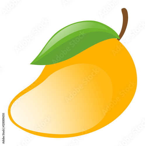 Fresh mango on white background